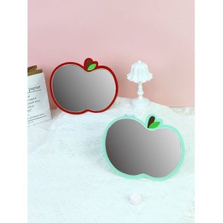可爱苹果造型桌面镜台式可立化妆镜宿舍卧室梳妆镜 ins 风装饰镜