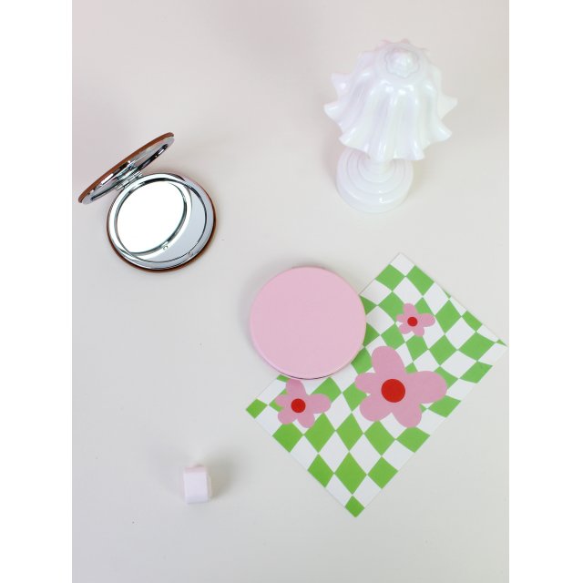 [胜雅] ins 风马卡龙色迷你小圆镜随身便携折叠双面化妆镜补妆镜批发镜子