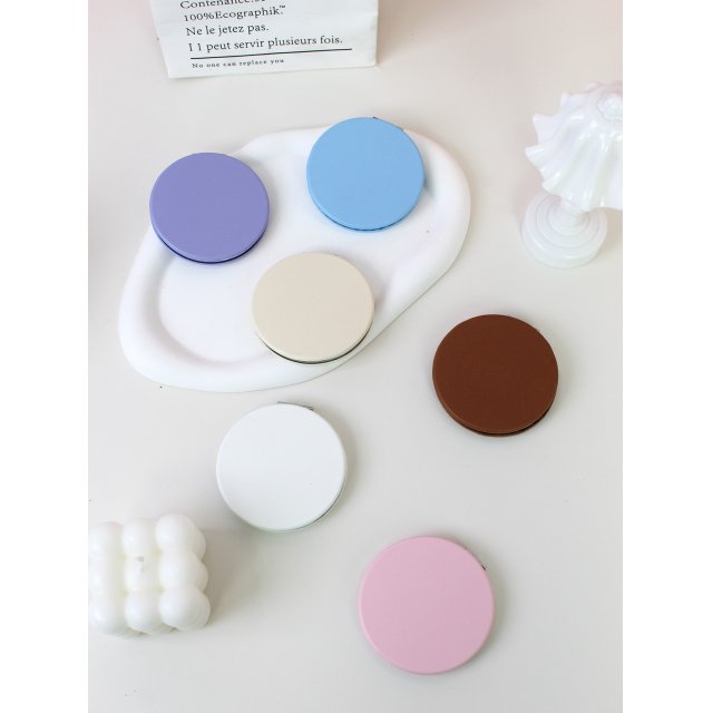 [胜雅] ins 风马卡龙色迷你小圆镜随身便携折叠双面化妆镜补妆镜批发镜子