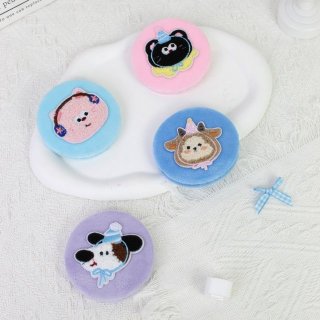 新款毛绒公仔双面折叠镜化妆镜补妆镜女生小镜子梳妆镜随身境