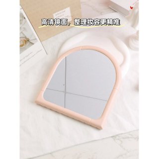 马卡龙彩虹台式化妆镜 ins风女生台镜高清卧室梳妆镜跨境现货