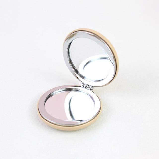 [] 迷你城市款小汉堡化妆镜可爱精致小巧少女心便携复古随身百搭折叠
