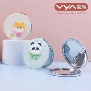 动物冰激凌 圆形贴硅胶饰件时尚镜