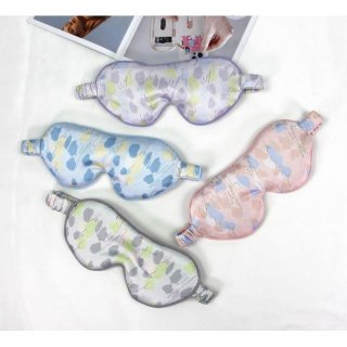 纷彩印花仿真丝遮光眼罩 柔和印花助眠眼罩学生午休旅行礼品