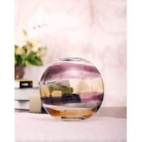 淡雅风糖果印象球形花瓶 纯手工吹制进口高档玻璃百搭家居装饰摆件节庆礼品