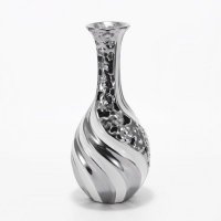 银条镂空花瓶陶瓷花瓶 现代样板房软装家居饰品摆件V323-1B