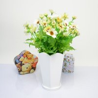 铁宝盒 高仿真花木盆原野菊套装 花瓶花器假花装饰花绢花 客厅装饰花艺 FZH-050