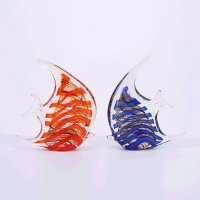 水晶玻璃摆件现代艺术家居琉璃桌面摆设工艺品 拧丝鱼XSJ-123