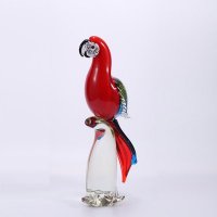 创意家居饰品摆件琉璃工艺品大号红兰鹦鹉造型现代家居装饰品XSJ-144