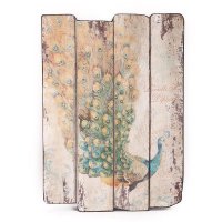 孔雀铁艺制品造型摆件 50x70x2.5cm--3K0018B