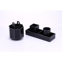 家居创意收纳盒系列经典黑色收纳盒收纳桶家居遥控器收纳盒收纳座PY-YKQ055\WJ-3