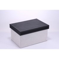 现代简约创意家居收纳盒白盒黑盖经典收纳盒2件套PY-SNH007