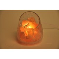 水滴玻璃造型养生水晶盐灯吸湿 净化空气 提升运程台灯SDYD