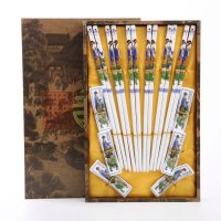 古典陶瓷手绘筷子6对套装 西施浣纱图案 天然健康 高档礼品T6-005