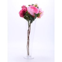 家居室内仿真花艺装饰摆放 12枝/盒55CM/单枝1花1苞2组叶开边口牡丹仿真花MTF-1-0227