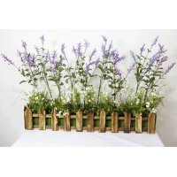 田园薰衣草花艺栅栏（小）仿真绢花仿真植物园景装饰MTF-BJ150007