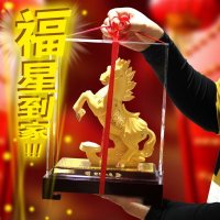 富贵居 家居公司办公室摆件绒沙金工艺品前程如意开业商务乔迁会议庆典同学朋友送礼礼品