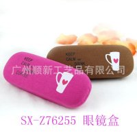 【2015新品推荐】工厂批发订制日韩时尚简约帆布风学生框架眼镜盒