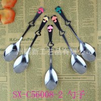 【2015新品】工厂直供批发优质精美不锈钢西餐勺子长柄饭汤调羹 SX-C56008-2