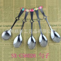 【2015新品】工厂直供批发优质精美不锈钢西餐勺子长柄饭汤调羹 SX-C56026