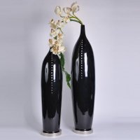 现代时尚特别定制款家居饰品家居用品花瓶花器黑色树脂花器VA10126A、VA10126B