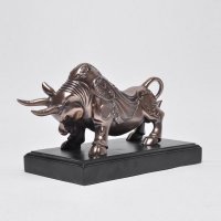意气风发牛摆件饰品工艺品牛摆件商务礼品家居办公桌办公室装饰品12930