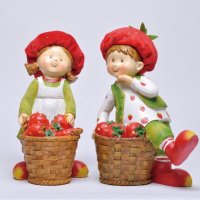 欧美树脂工艺品情侣公仔树脂摆件家居电视柜玄关创意摆件婚房温馨摆件一对MS100912-6.5