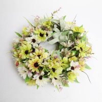 阳春菊花环门窗墙面挂饰装饰家居布置圆形花环A650195