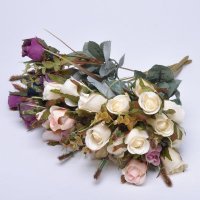 15头古典吉祥苞 高仿真花塑料假花人造绢花 家居装饰品61119