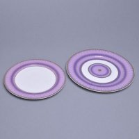 欧式卡玛系列圆盘 陶瓷盘子创意餐具点心盘水果盘甜品盘蛋糕盘（不含架）KM005/1