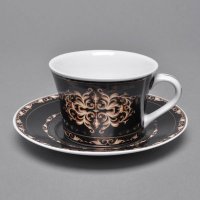 现代欧式玛莎系列咖啡杯碟04景德镇高档白色烤花陶瓷杯碟套装TC-14-MS004