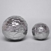 凤羽圆球型摆件陶瓷工艺品 镀银色 欧式创意现代简约家居饰品FY-008