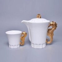 希普汤普斯金海马陶瓷白色水壶茶壶水杯马克杯 家居日用软装配饰摆件XP-001