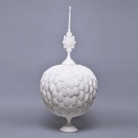 浮雕羽毛尖顶树脂摆件 工艺品 现代时尚创意 餐厅板房客厅软装饰AAA-017L-YB