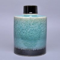 新中式家居摆设翡翠绿-乌金02（胖）陶瓷储物罐工艺品摆件FCL-WJ02