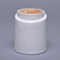 北欧简约厨房用品 白色陶瓷配木盖茶叶罐 食物调料密封罐RP-MFG0010