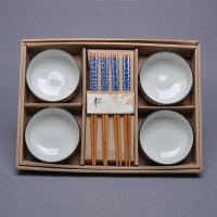 春节礼品陶瓷碗筷套装 韩式高档碗调味碟瓷器套装时尚礼品餐具RP-FS007