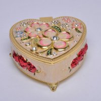 樱花车内家用饰品时尚装饰礼品 心形首饰盒收纳盒首饰箱YZ--132